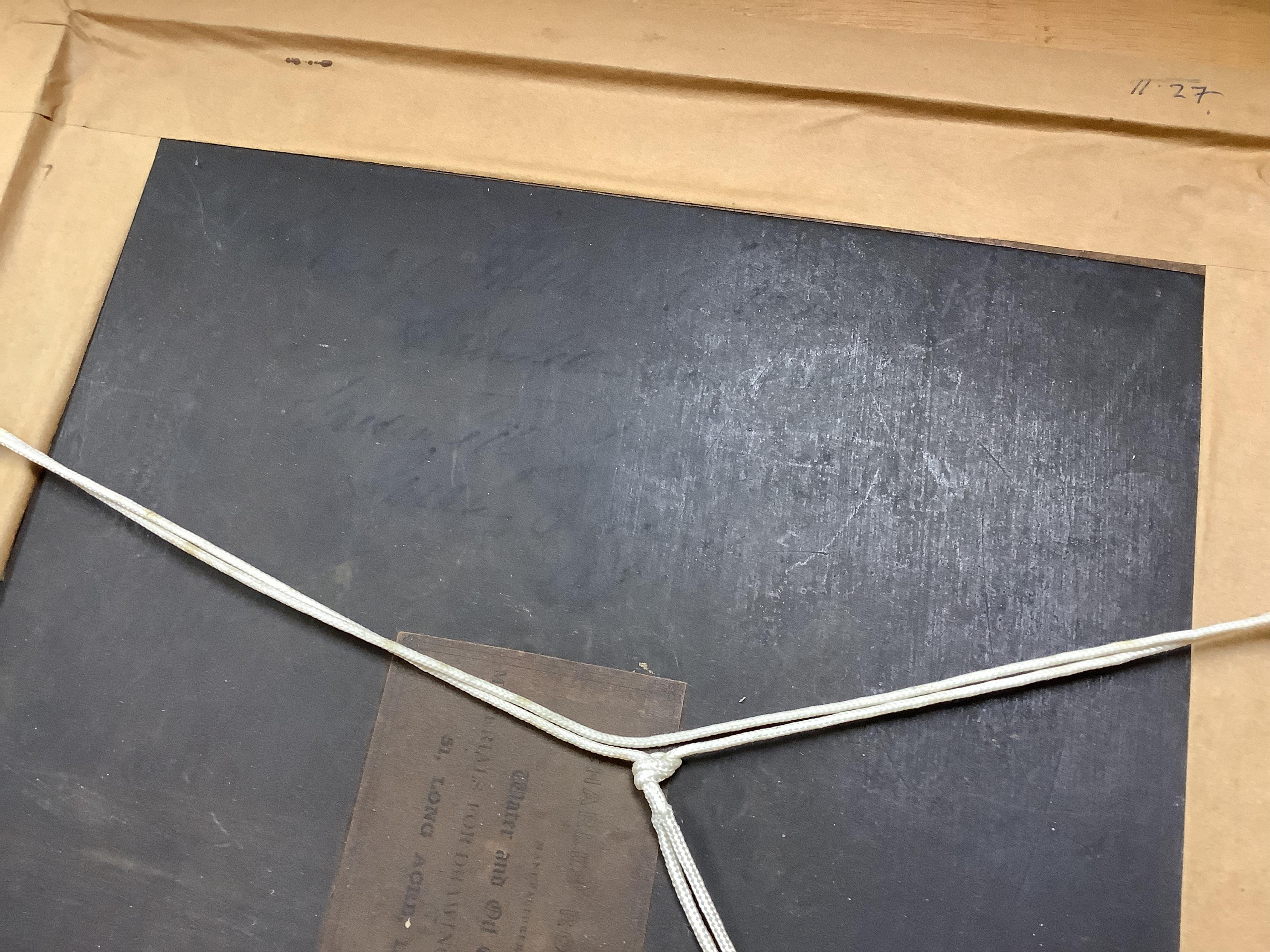 Early 19th English School, Portrait of Maria Brown wearing a bonnet, circa 1839, label verso, oil on panel, 34 x 27cm